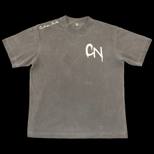 SIGNED CN TEE {WASHED GREY}